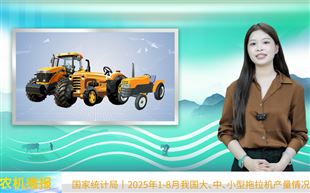2025年前8個月：我國大、中、小型拖拉機產(chǎn)量情況